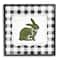 Stupell Industries Festive Easter Bunny Ribbon Spring Plaid Pattern Framed Giclee Art